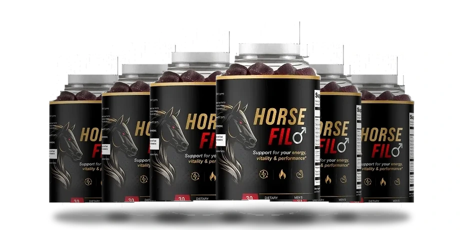 6-bottle pack of HorseFil gummies for men